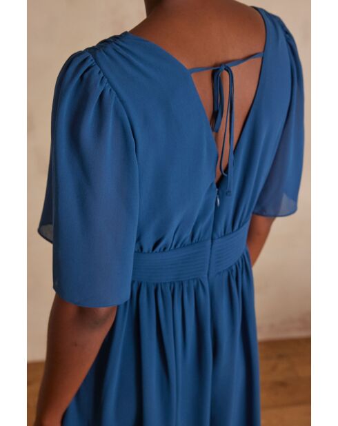 Noura Bis R petrolfarbenes Kleid