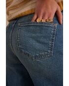 Licht gewassen spijkerbroek in mos