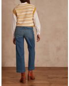 Licht gewassen spijkerbroek in mos