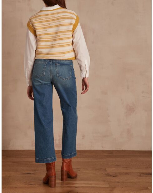 Licht gewassen spijkerbroek in mos