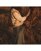 Licht gewassen spijkerbroek in mos