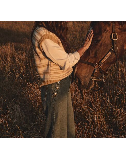 Licht gewassen spijkerbroek in mos