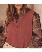 Maglione Aristide rosa scuro