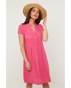 Robe Ysé 100% Lin fushia