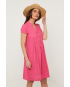 Robe Ysé 100% Lin fushia