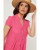 Robe Ysé 100% Lin fushia