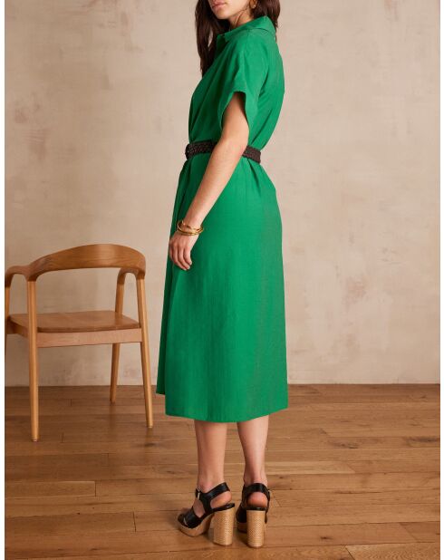 Nayaa R jurk Engels groen