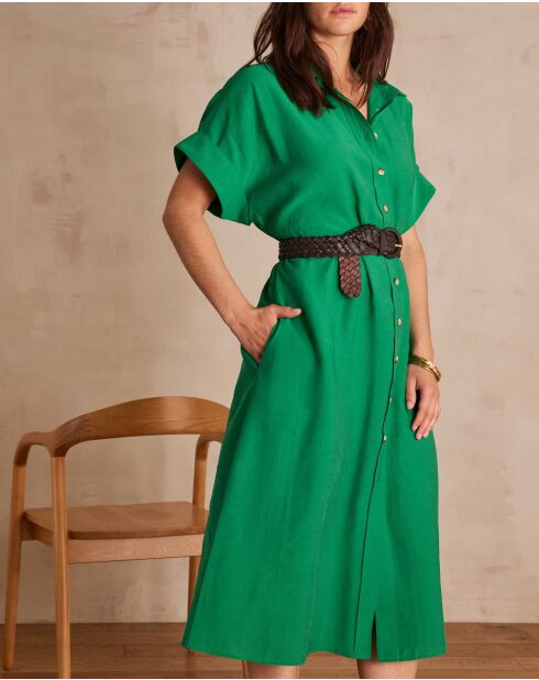 Nayaa R jurk Engels groen