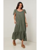 Robe Sohana 100% Lin kaki