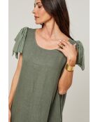 Robe Sohana 100% Lin kaki