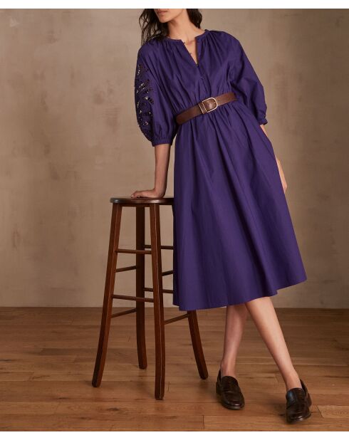 Micha R lila besticktes Kleid