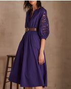 Micha R lila besticktes Kleid