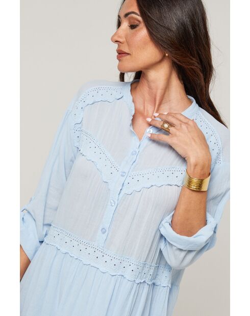 Robe Liora 100% Coton ciel