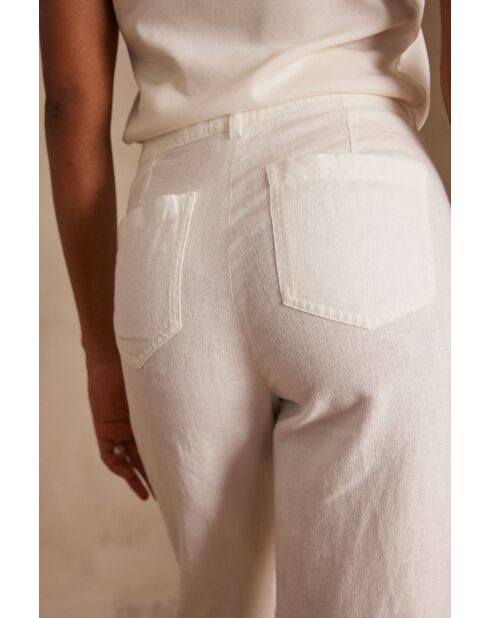Pablo P Weiße Leinenhose