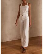 Pablo P Weiße Leinenhose