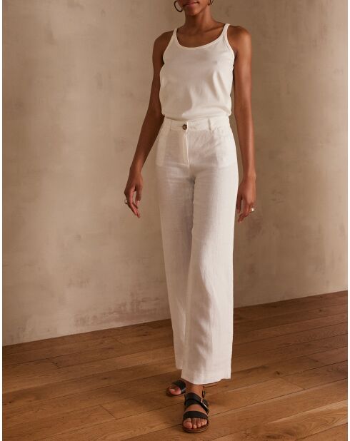 Pablo P Weiße Leinenhose