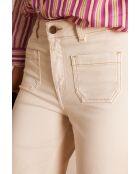 Luna broek Cream overdyed