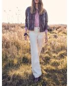 Luna broek Cream overdyed