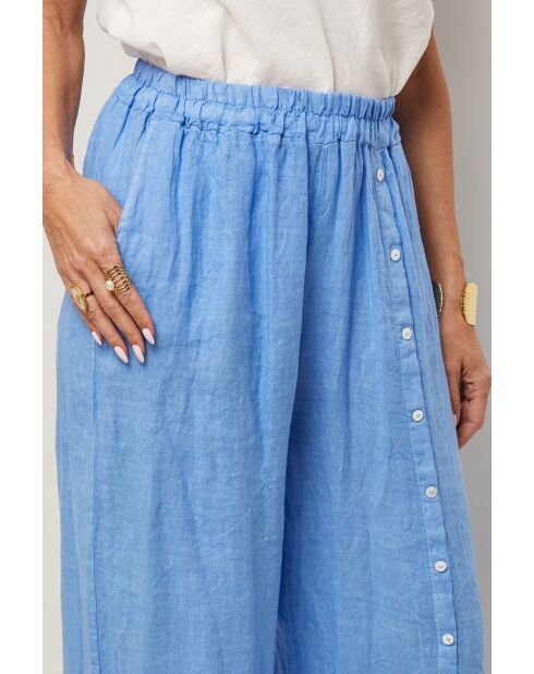 Pantalon Livia 100% Lin indigo