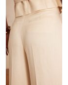 Layla P Uni crèmekleurige broek