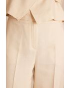 Layla P Uni crèmekleurige broek