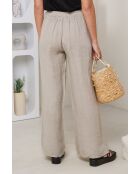 Pantalon Tessia 100% Lin beige