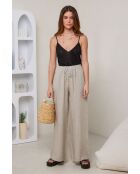 Pantalon Tessia 100% Lin beige