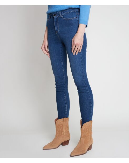 Naty Slim Studs donkere indigobroek