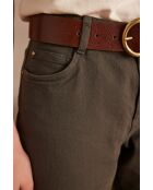 Patience Khakifarbene, überfärbte Hose