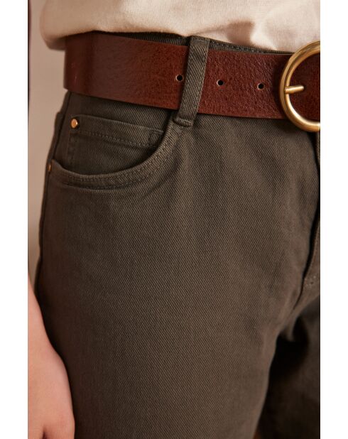 Patience Khakifarbene, überfärbte Hose