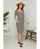 Robe Inaya 100% Lin taupe