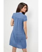 Robe Ysé 100% Lin indigo