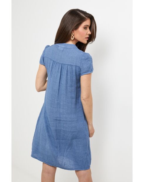 Robe Ysé 100% Lin indigo