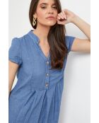 Robe Ysé 100% Lin indigo