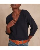 Marineblauwe trui Anna