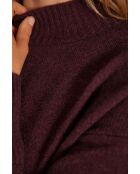 Mariane R Aubergine gebreide jurk