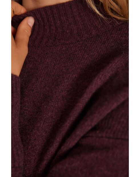 Mariane R Aubergine gebreide jurk