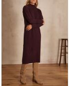 Mariane R Aubergine gebreide jurk