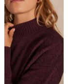 Mariane R Aubergine gebreide jurk