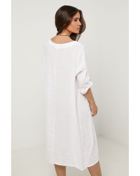Robe Léana 100% Lin blanc