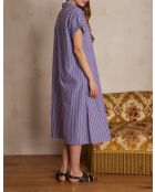 Gigi R paarse gestreepte jurk