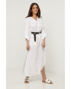 Robe Sélène 100% Lin blanche