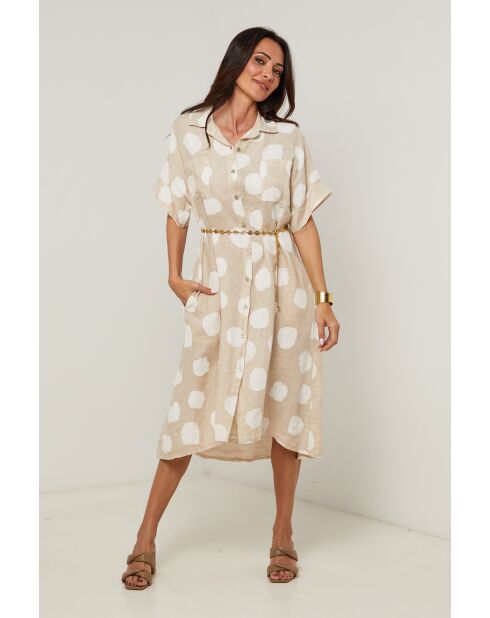 Robe Yara 100% Lin beige