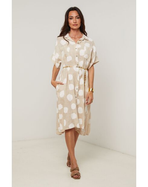 Robe Yara 100% Lin beige