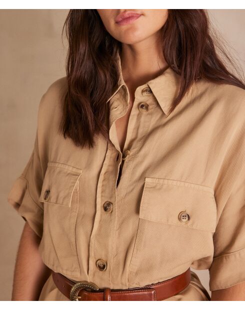 Laya R beigefarbenes Kleid