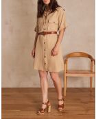 Laya R beigefarbenes Kleid