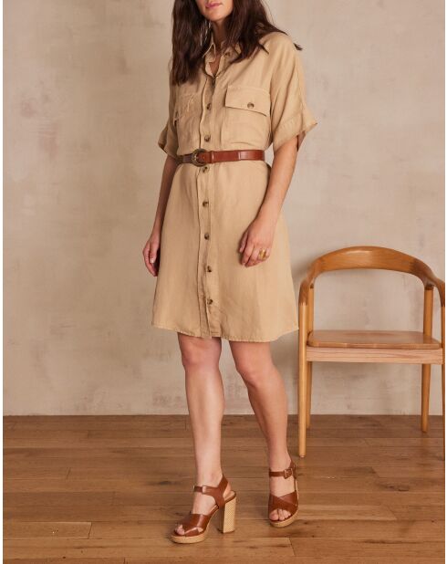 Laya R beigefarbenes Kleid