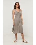 Vestido marrón Myrtille 100% lino