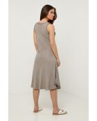 Vestido marrón Myrtille 100% lino