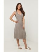 Vestido marrón Myrtille 100% lino